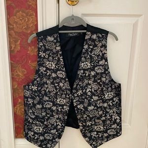 David Donahue Men's Slk Dress Vest Size M